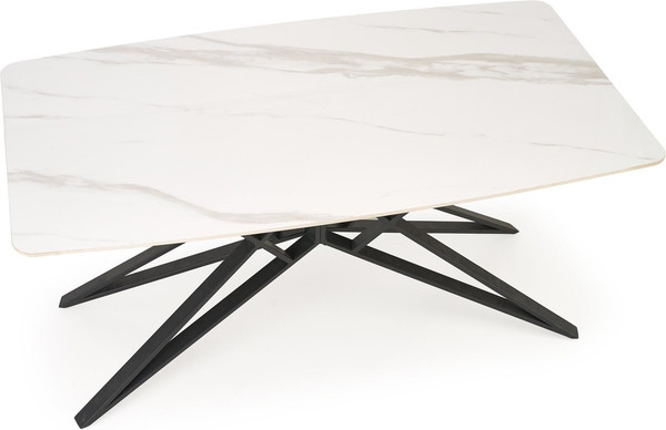 Изображение товара Обеденный стол Halmar Alfredo (белый мрамор/черный)