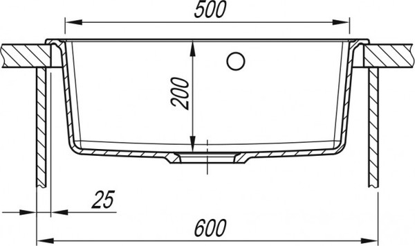 Изображение товара Мойка кухонная Arfeka Dalago 57 (белый)