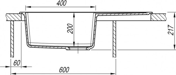 Изображение товара Мойка кухонная Arfeka Zia 76 (белый)