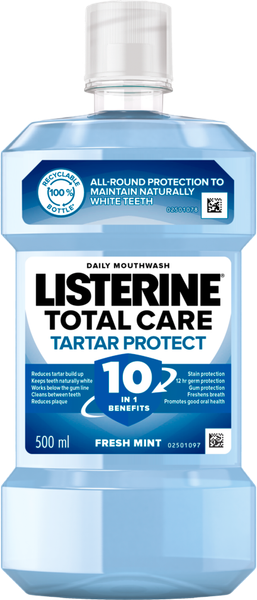 Изображение товара Ополаскиватель для полости рта Listerine 10в1 Total Care Tartar Protect Естественная белизна (500мл)