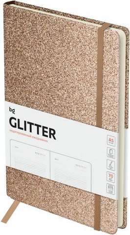 Изображение товара Ежедневник BG Glitter. Bronze А5 / DuA5_61218 (136л)