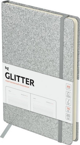 Изображение товара Ежедневник BG Glitter. Silver А5 / DuA5_61210 (136л)
