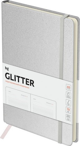 Изображение товара Ежедневник BG Glitter. White А5 / DuA5_61212 (136л)