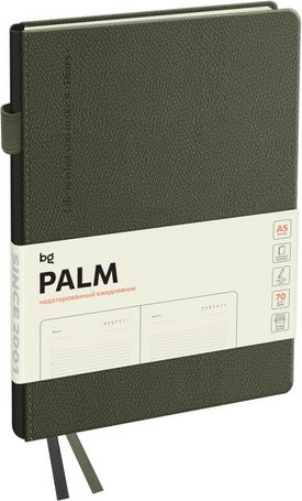 Изображение товара Ежедневник BG Palm. Dark khaki А5 / DuA5_61316 (136л)