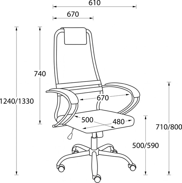 Изображение товара Кресло офисное AksHome Ирис PL  (черный)