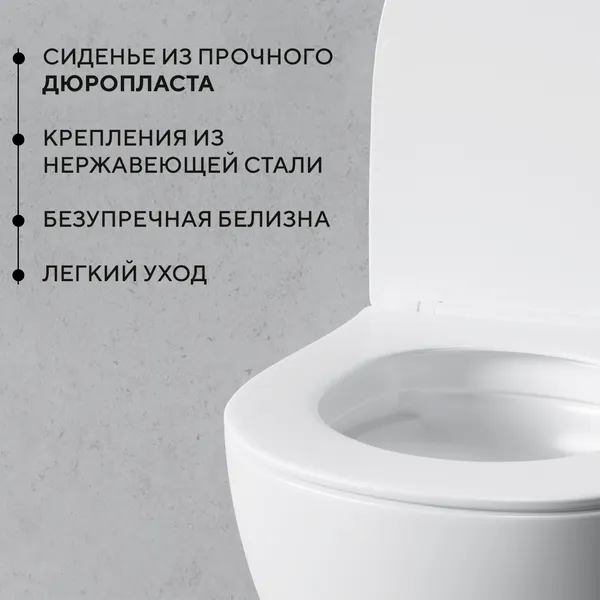 Изображение товара Инсталляция с подвесным унитазом Lauter Sulzdorf 21901001 + кнопка 219703J (белый с микролифтом)