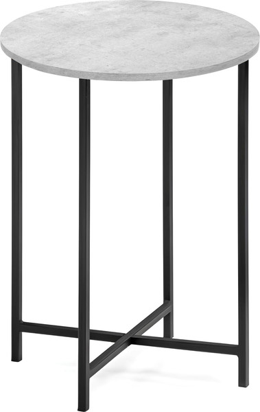 Изображение товара Табурет Древпром Круглый ДП2-10 (черный матовый/бетон метрополитан)