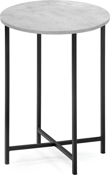 Изображение товара Табурет Древпром Круглый ДП2-10 (черный матовый/бетон метрополитан)