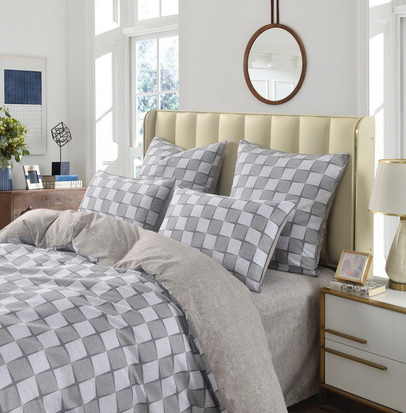 Изображение товара Комплект постельного белья Sofi de Marko Банифаций Евро 4н / Евро-4910 (серый)