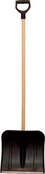 Изображение товара Лопата для уборки снега Вира с березовым черенком высший сорт с V-образной ручкой