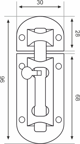 Изображение товара Щеколда Trodos ZY-113/L90 AB (бронза)