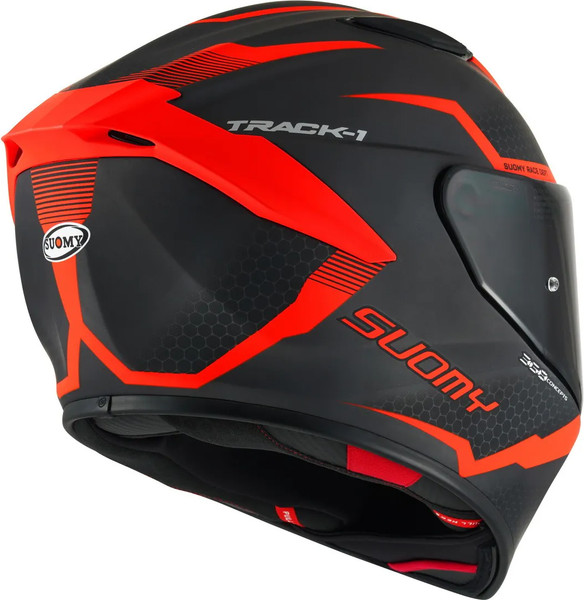 Изображение товара Мотошлем Suomy Track-1 Reaction / K6T10007.5 (L, черный матовый/красный)
