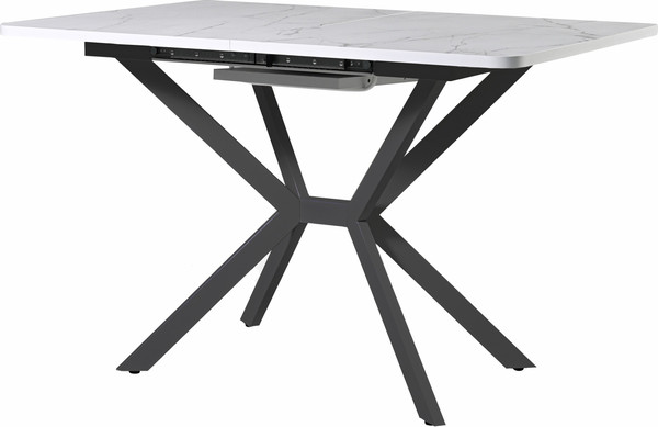 Изображение товара Обеденный стол Мир стульев Саен 28 110x75/30 (черный муар/жемчужный перито 2084)