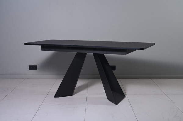 Изображение товара Обеденный стол Мир стульев Саен 40 130x80/40 (черный муар/черный иней)