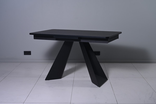 Изображение товара Обеденный стол Мир стульев Саен 40 130x80/40 (черный муар/черный иней)