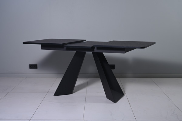 Изображение товара Обеденный стол Мир стульев Саен 40 130x80/40 (черный муар/черный иней)