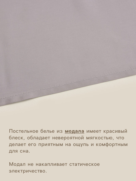 Изображение товара Простыня Sima-Land Home Modal / 10518566 (серый)