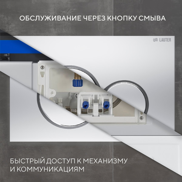 Изображение товара Инсталляция с подвесным унитазом Lauter Longer 21901001 + кнопка 219701E