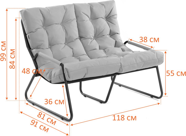 Изображение товара Диван Tetchair Эрго рогожка (серо-бежевый, 3M 16/2)