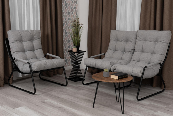 Изображение товара Диван Tetchair Эрго рогожка (серо-бежевый, 3M 16/2)