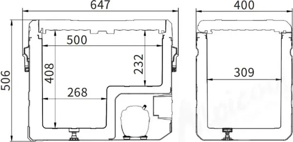 Изображение товара Автохолодильник Alpicool TS50 (12/24)