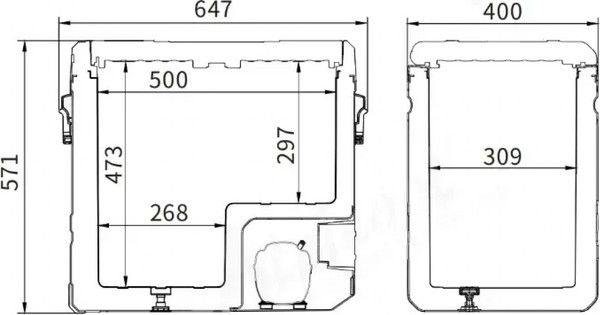 Изображение товара Автохолодильник Alpicool TS60 (12/24)