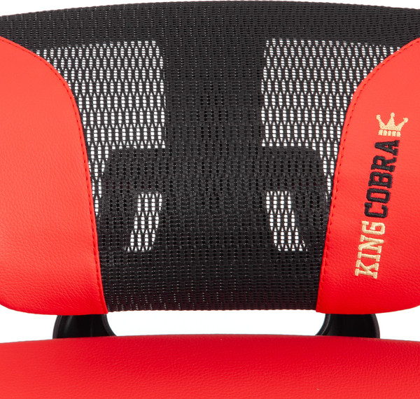 Изображение товара Кресло офисное Tetchair KingCobra искусственная кожа/сетка (черный/красный)