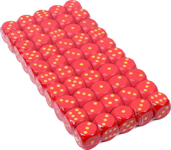Изображение товара Набор кубиков для настольной игры Sima-Land 10502144 (50шт, красный)