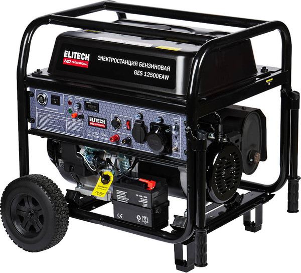 Изображение товара Бензиновый генератор Elitech GES 12500EAW / 204674