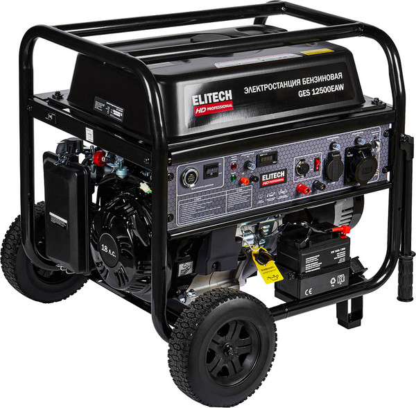 Изображение товара Бензиновый генератор Elitech GES 12500EAW / 204674