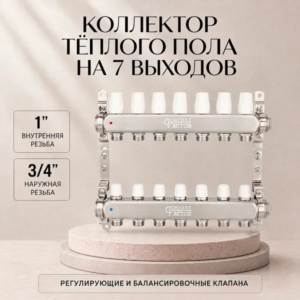 Изображение товара Коллекторная группа отопления Comfort Factor MFD7