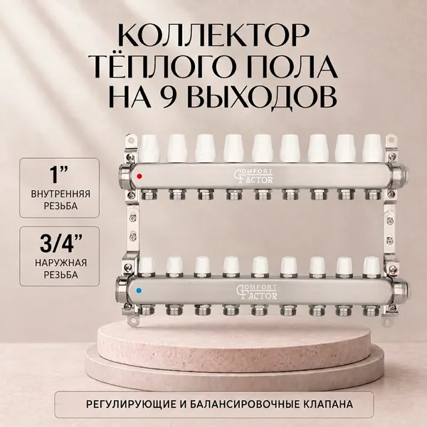 Изображение товара Коллекторная группа отопления Comfort Factor MFD9