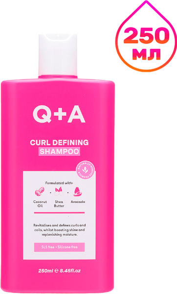 Изображение товара Шампунь для волос Q+A Curl Defining Shampoo (250мл)