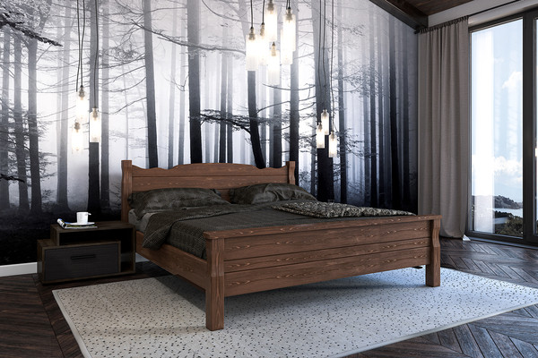 Изображение товара Двуспальная кровать Bravo Мебель Мюнхен 160х200 (дуб коньяк)