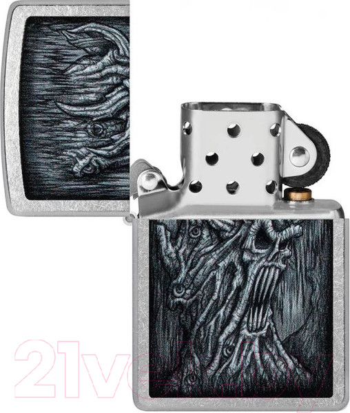 Изображение товара Зажигалка Zippo Evil Tree / 48681 (серебристый, с топливом Zippo 3141 125мл)