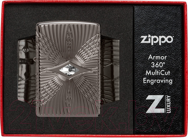 Изображение товара Зажигалка Zippo Armor / 49291 (черный, с топливом Zippo 3141 125мл)