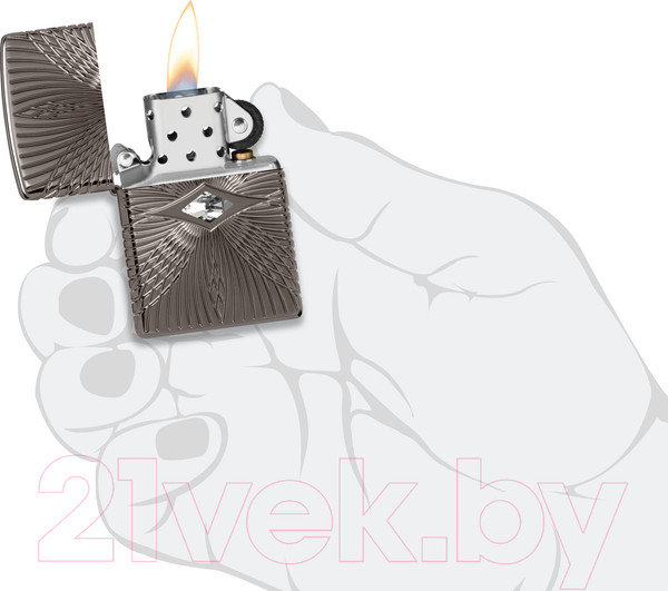 Изображение товара Зажигалка Zippo Armor / 49291 (черный, с топливом Zippo 3141 125мл)