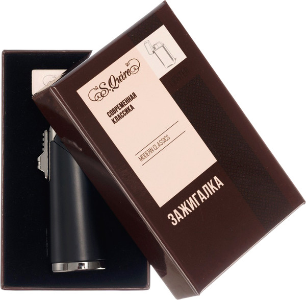 Изображение товара Зажигалка S.Quire 430123-Black (с топливом Runis Premium 1-006 270мл)