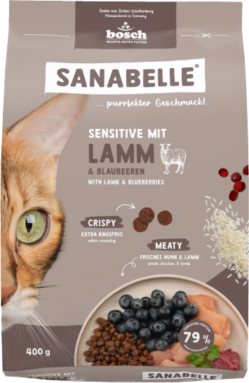 Изображение товара Сухой корм для кошек Bosch Petfood Sanabelle Sensitive With Lamb New (400г)