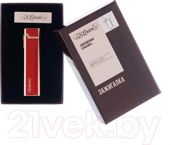 Изображение товара Зажигалка S.Quire FL086-Red (с топливом Runis Premium 1-006 270мл)