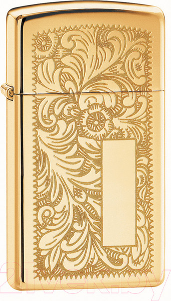 Изображение товара Зажигалка Zippo Slim Venetian / 1652B (золото, с топливом Zippo 3141 125мл)