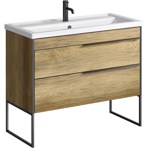 Изображение товара Тумба с умывальником Aqwella Fargo 1010 / FRG0110DB+4640021065204+FRGN440