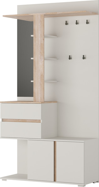 Изображение товара Секция в прихожую Bravo Мебель Юта (персидский жемчуг/дуб торонто)