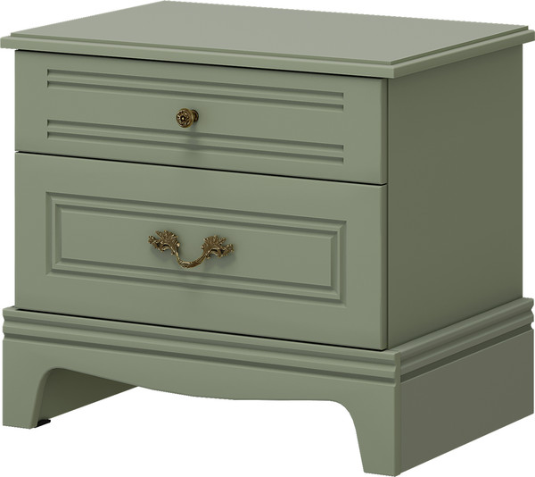 Изображение товара Прикроватная тумба Bravo Мебель Лорето (лак зеленый самшит)