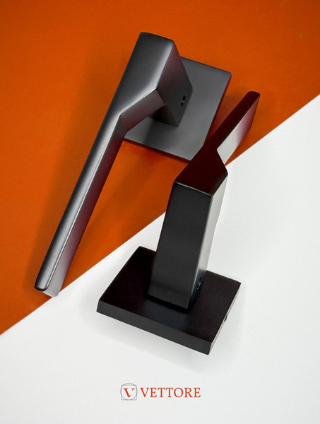 Изображение товара Ручка дверная Vettore R21.116 MBP (черный матовый)