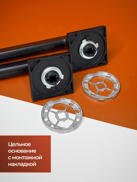 Изображение товара Ручка дверная Vettore R21.190 MBP/BL (черный матовый/черная вставка)