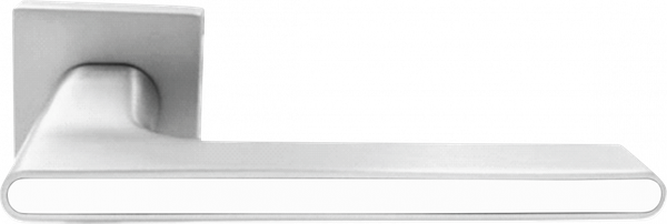 Изображение товара Ручка дверная Vettore R21.190 MCP/WH (матовый хром/белая вставка)