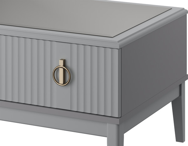 Изображение товара Журнальный столик Bravo Мебель Фарго (ЛДСП серый шифер/МДФ лак антрацит)