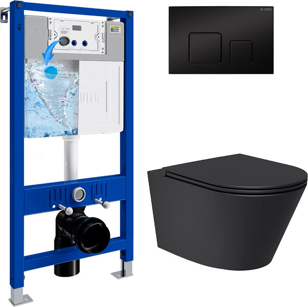 Изображение товара Инсталляция с подвесным унитазом Lauter Longer 21901002 с кнопкой 219704F