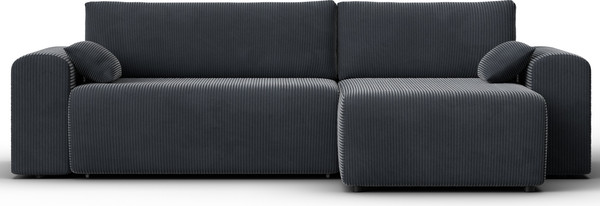 Изображение товара Диван угловой Лига Диванов Лига-099 универсальный (велюр Vertical Slim 098 серый)